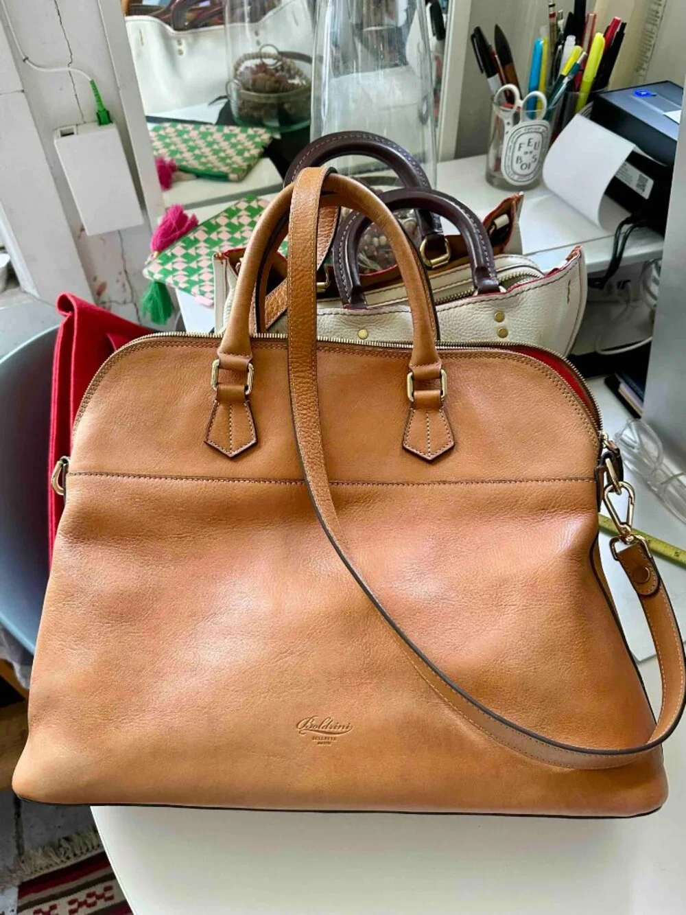 Boldrini Selleria Large Satchel Bolide Laptop Bag Crossbody Travel